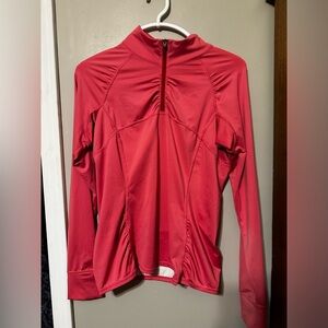 Athleta Intrepid Sun Shield Top Women's Medium Pink 1/4 Zip Athletic Pullover